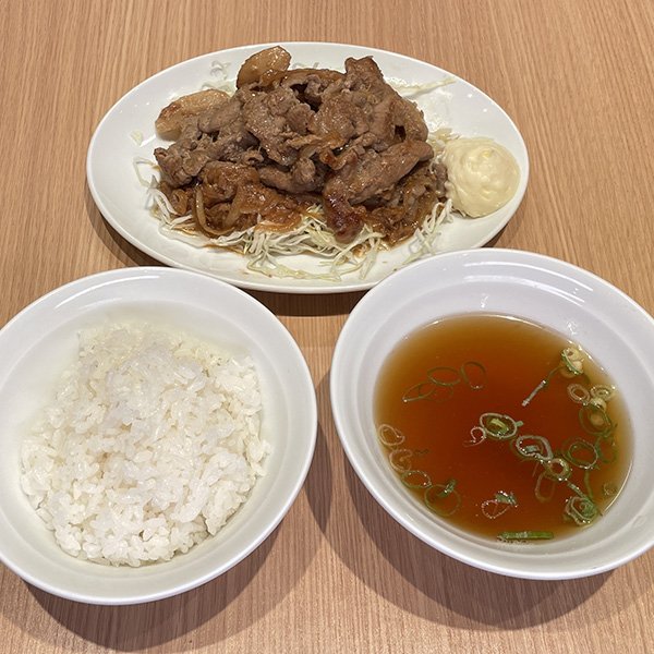 生姜焼き定食（スープ付）