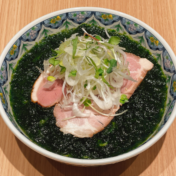 たっぷり生青のりの冷やし煮干蕎麦