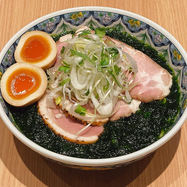 特製たっぷり生青のりの冷やし煮干蕎麦